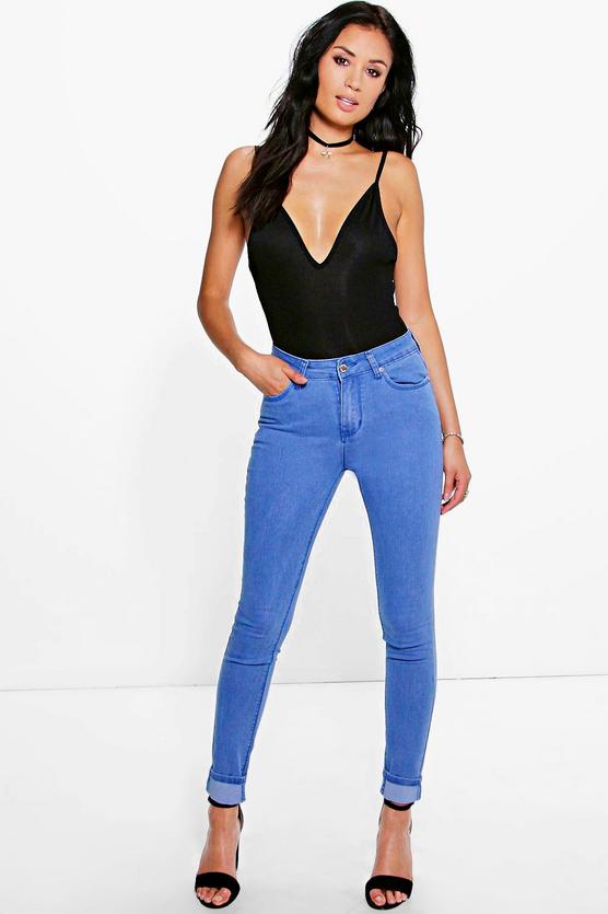 Kellie Blue Wash High Rise Skinny Jeans